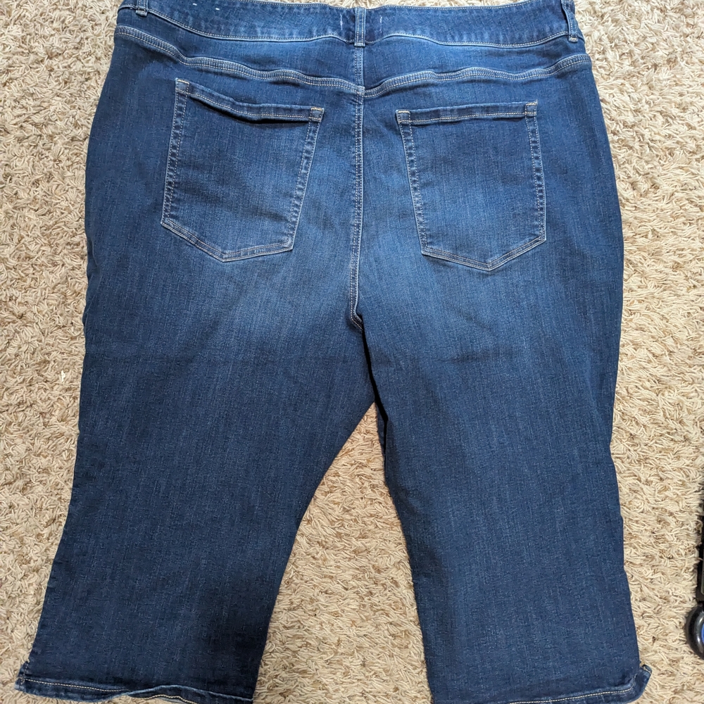 Lane Bryant Blue Ankle Cropped Jeans